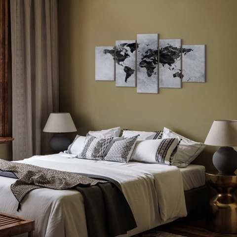 Obraz - Betonowy świat (5-częściowy) szeroki 200x100 Premium Print
