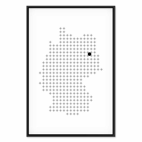 Obraz - Niemcy (1-częściowy) pionowy 40x60 W ramie drewnianej czarnej
