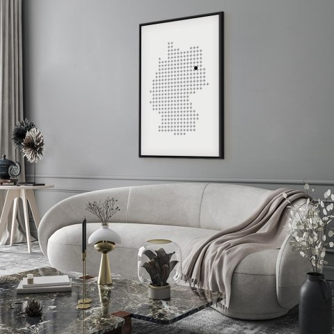 Obraz - Niemcy (1-częściowy) pionowy 40x60 W ramie drewnianej czarnej