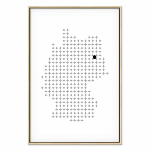 Obraz - Niemcy (1-częściowy) pionowy 60x90 W ramie drewnianej naturalnej