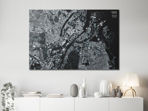 Obraz na korku - Kopenhaga w zbliżeniu [Mapa korkowa] 120x80
