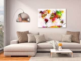Obraz na korku - Artystyczny świat [Mapa korkowa] 60x40