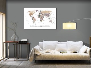 Obraz na korku - Dokąd dziś? [Mapa korkowa] 60x40