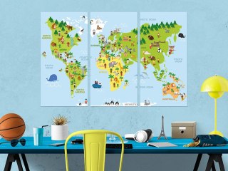 Obraz na korku - Dziecięcy świat [Mapa korkowa] 60x40
