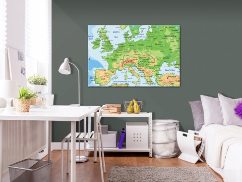 Obraz na korku - Europa [Mapa korkowa] 60x40