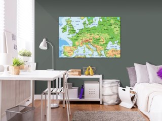Obraz na korku - Europa [Mapa korkowa] 90x60