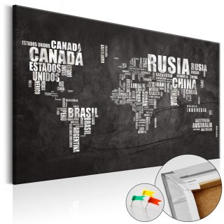 Obraz na korku - Hiszpańska geografia [Mapa korkowa ES] 60x40