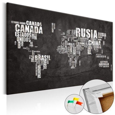 Obraz na korku - Hiszpańska geografia [Mapa korkowa ES] 60x40