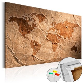 Obraz na korku - Papierowa mapa [Mapa korkowa] 60x40