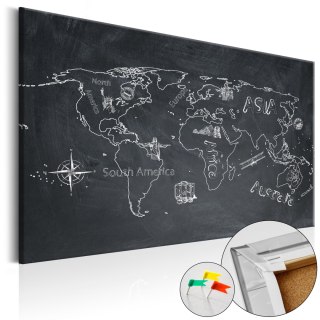Obraz na korku - Podróże kształcą [Mapa korkowa] 60x40
