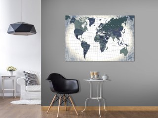 Obraz na korku - Struktura świata [Mapa korkowa] 60x40