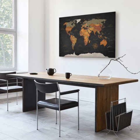 Obraz - Mapa świata: Tajemnice Ziemi 30x20 Premium Print