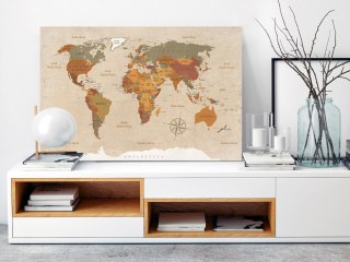 Obraz na korku - Beżowy szyk [Mapa korkowa] 60x40