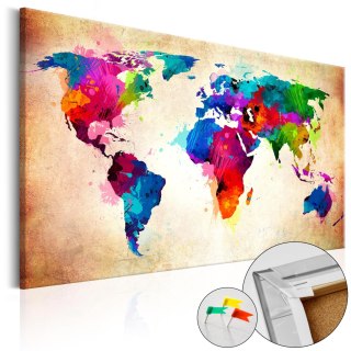 Obraz na korku - Kolorowa włóczęga [Mapa korkowa] 60x40