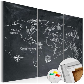 Obraz na korku - Lekcja geografii [Mapa korkowa] 120x80