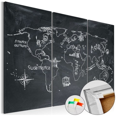 Obraz na korku - Lekcja geografii [Mapa korkowa] 120x80