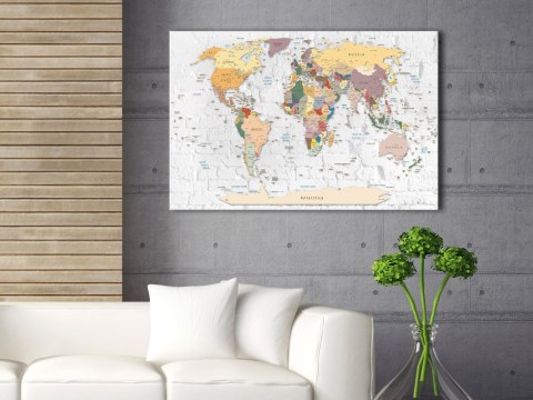 Obraz na korku - Mury świata [Mapa korkowa] 60x40