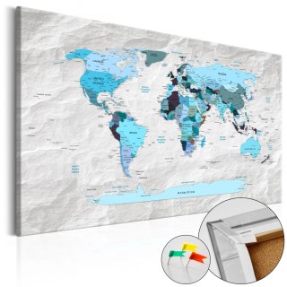 Obraz na korku - Błękitne pielgrzymki [Mapa korkowa] 120x80