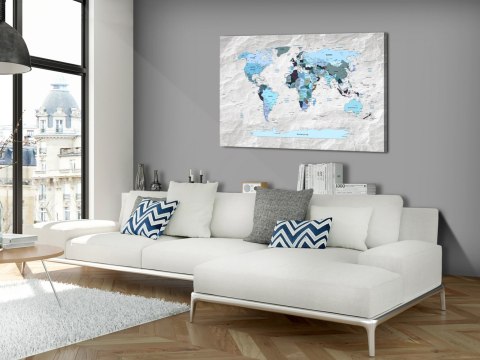 Obraz na korku - Błękitne pielgrzymki [Mapa korkowa] 60x40