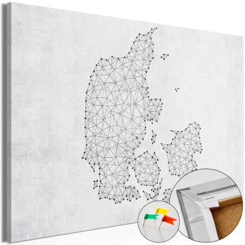 Obraz na korku - Geometryczna kraina [Mapa korkowa] 60x40