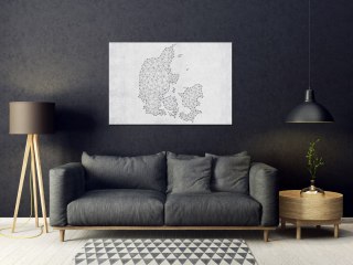 Obraz na korku - Geometryczna kraina [Mapa korkowa] 90x60