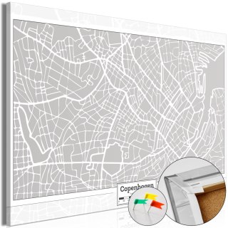 Obraz na korku - Stolica Danii [Mapa korkowa] 60x40