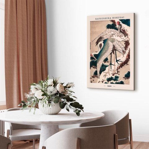 Obraz - Japońskie żurawie (1-częściowy) pionowy 20x30 Premium Print