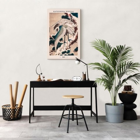 Obraz - Japońskie żurawie (1-częściowy) pionowy 20x30 Premium Print