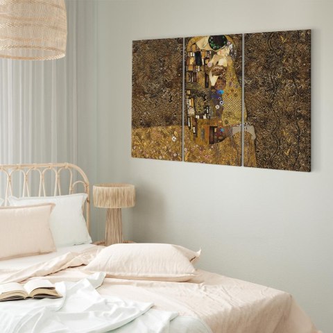 Obraz - Klimt inspiracje - Pocałunek 120x80 Premium Print