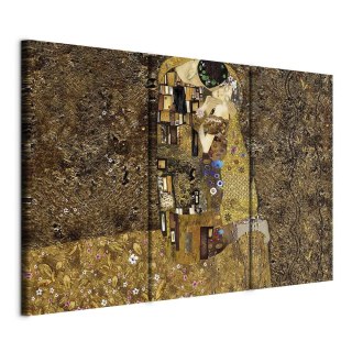 Obraz - Klimt inspiracje - Pocałunek 60x40 Na płótnie włoskim