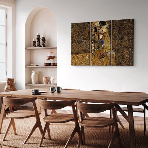 Obraz - Klimt inspiracje - Pocałunek 60x40 Na płótnie włoskim