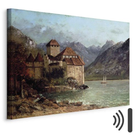 Obraz - Gustave Courbet - Zamek Chillon 30x20 Akustyczny