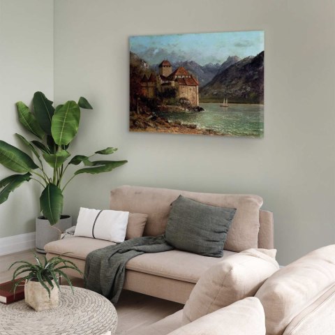 Obraz - Gustave Courbet - Zamek Chillon 30x20 Standard