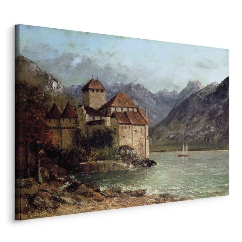 Obraz - Gustave Courbet - Zamek Chillon 60x40 Standard