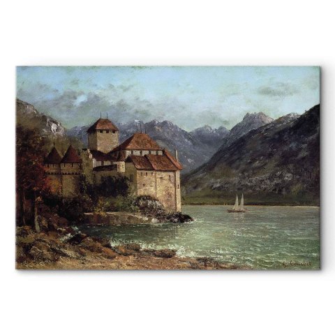 Obraz - Gustave Courbet - Zamek Chillon 60x40 Standard
