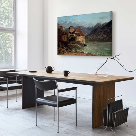 Obraz - Gustave Courbet - Zamek Chillon 60x40 Standard