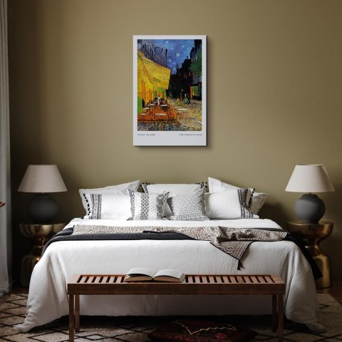 Obraz - Kawiarenka nocą (1-częściowy) pionowy 20x30 Akustyczny