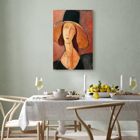 Obraz - Amedeo Modigliani - Portret Jeanne Hebuterne w dużym kapeluszu 20x30 Standard