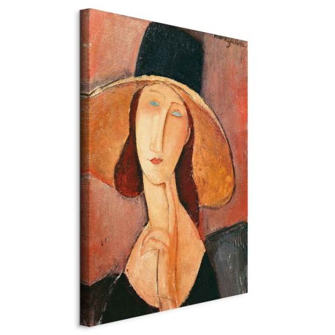 Obraz - Amedeo Modigliani - Portret Jeanne Hebuterne w dużym kapeluszu 60x90 Standard