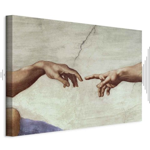 Obraz - Michał Anioł - Stworzenie Adama (fragment) 30x20 Akustyczny