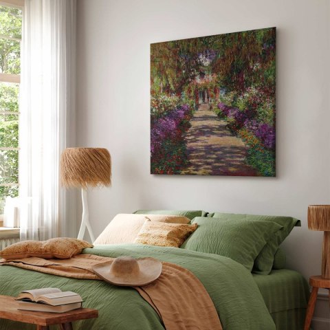Obraz - Claude Monet - Ścieżka w ogrodzie w Giverny 40x40 Premium Print