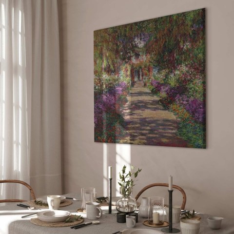 Obraz - Claude Monet - Ścieżka w ogrodzie w Giverny 40x40 Premium Print