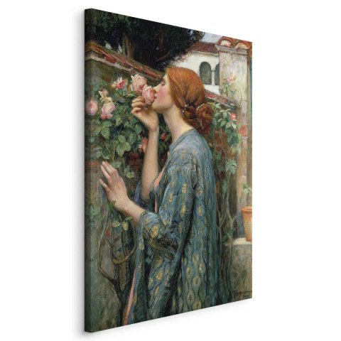Obraz - John William Waterhouse - Dusza róży 40x60 Na płótnie włoskim