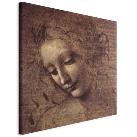 Obraz - Leonardo da Vinci - Głowa młodej kobiety (Leda) 60x60 Na płótnie włoskim