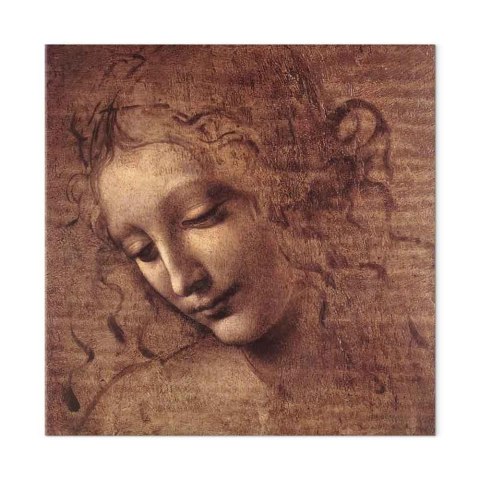 Obraz - Leonardo da Vinci - Głowa młodej kobiety (Leda) 60x60 Standard
