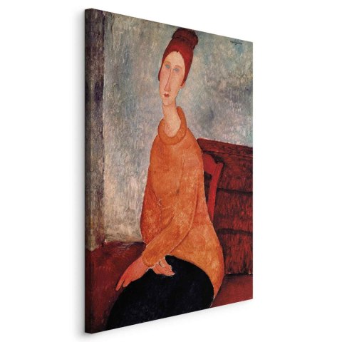 Obraz - Amedeo Modigliani - Jeanne Hébuterne w żółtym swetrze 20x30 Na płótnie włoskim
