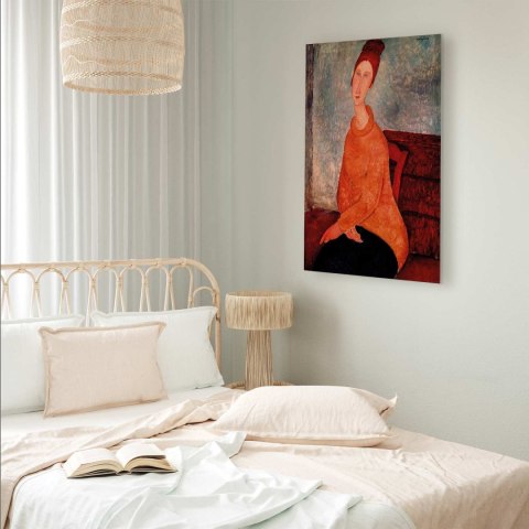 Obraz - Amedeo Modigliani - Jeanne Hébuterne w żółtym swetrze 20x30 Na płótnie włoskim