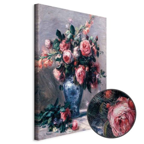 Obraz - Pierre-Auguste Renoir - Wazon róż 20x30 Premium Print