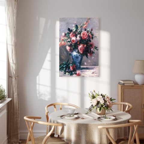 Obraz - Pierre-Auguste Renoir - Wazon róż 20x30 Premium Print