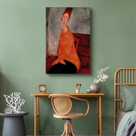 Obraz - Amedeo Modigliani - Jeanne Hébuterne w żółtym swetrze 20x30 Akustyczny
